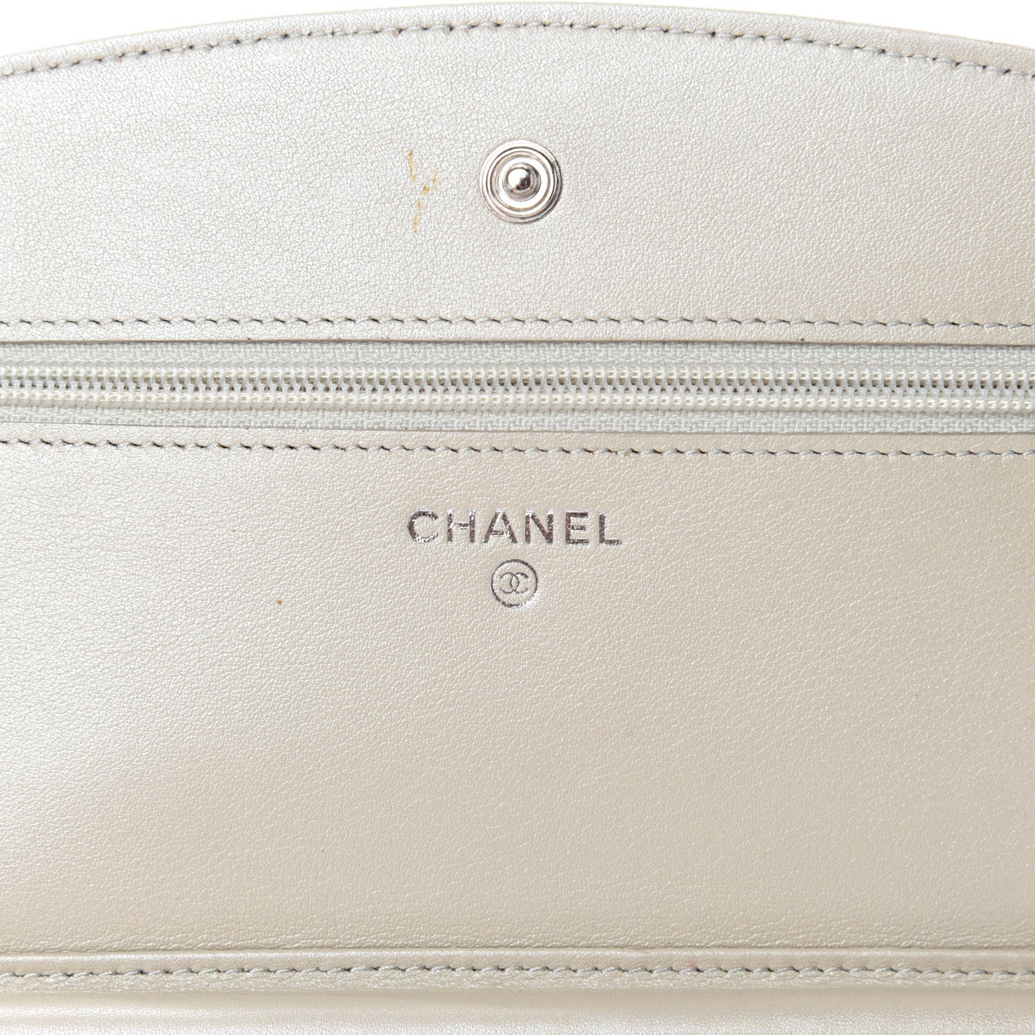 Chanel Caviar Sevruga Wallet on Chain WOC Silver 11 of 15