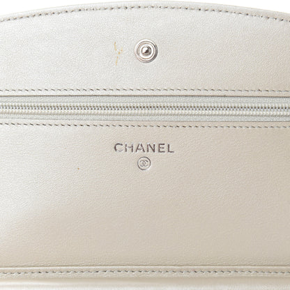 Chanel Caviar Sevruga Wallet on Chain WOC Silver 11 of 15