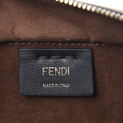 Fendi Vitello Baltico Suede Petite 3Jours Tote Black Marrone Chiaro 6 of 10