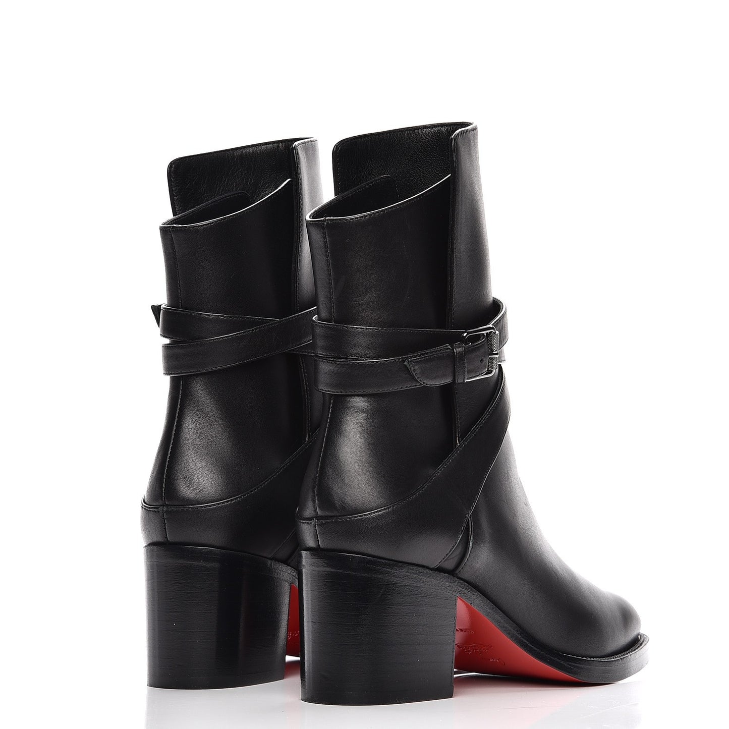 Calfskin Karistrap 70 Ankle Boots 34.5 Black