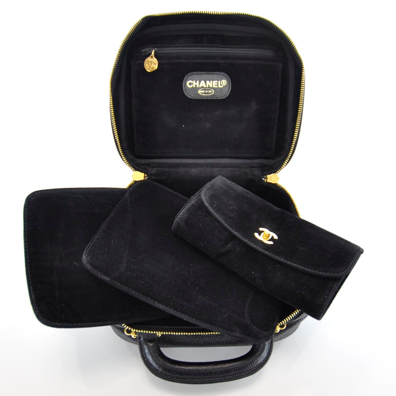 Chanel Caviar Jewelry Travel Case Black 5 of 11