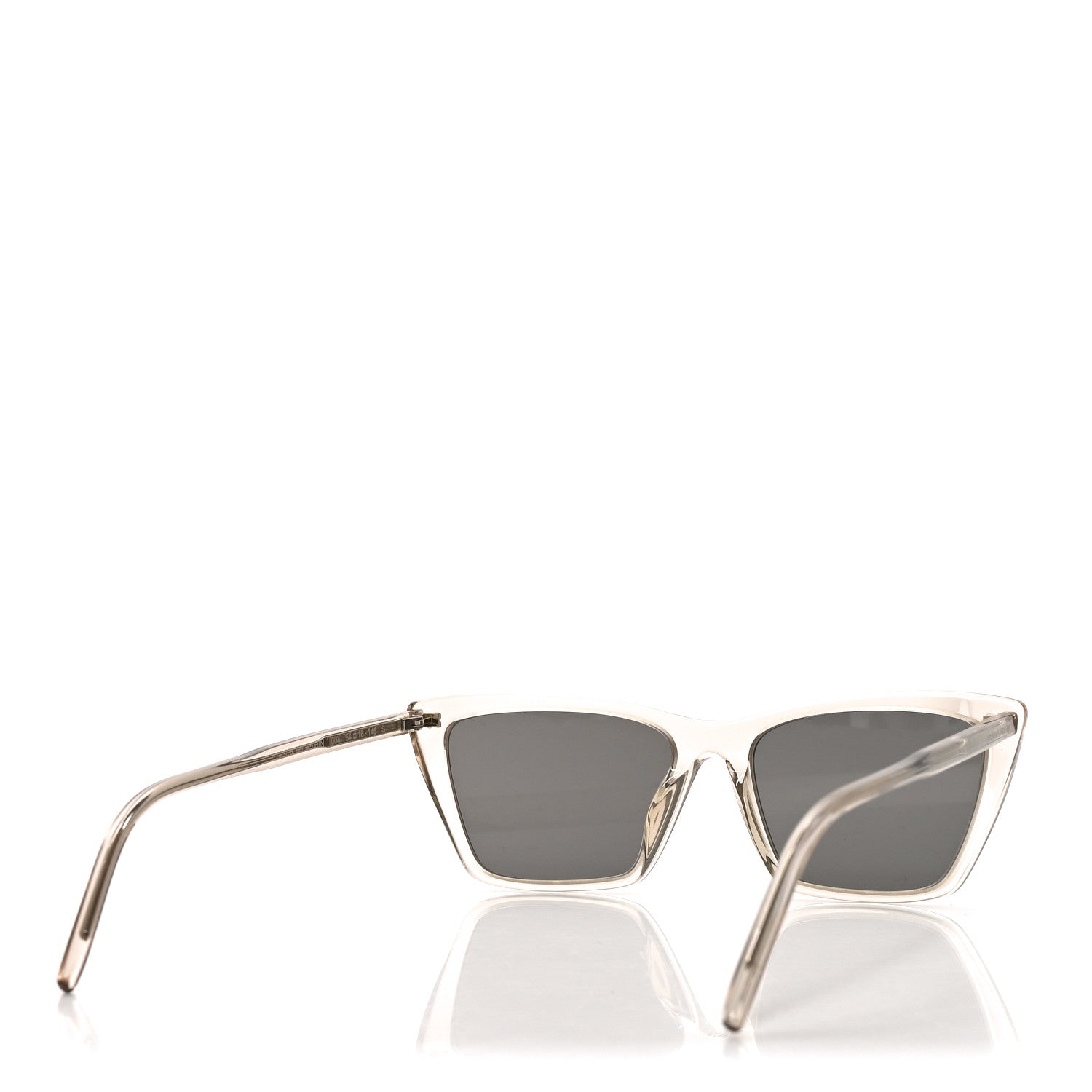 Saint Laurent Acetate Cat Eye Mica Thin SL 737 Sunglasses Translucent Beige 4 of 7