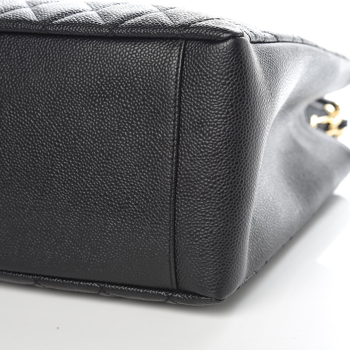 Caviar Quilted Grand Shopping Tote GST Black