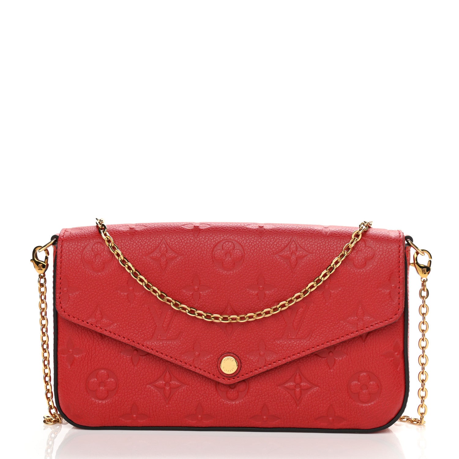 Louis Vuitton Empreinte Pochette Felicie Chain Wallet Cherry 3 of 11