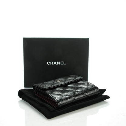 Chanel Caviar Quilted Compact French Flap Wallet 4 of 7