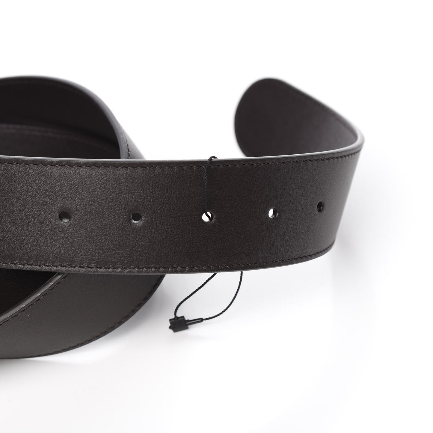 Moon Calfskin Nickel Double G 40mm Belt 100 40 Dark Cocoa
