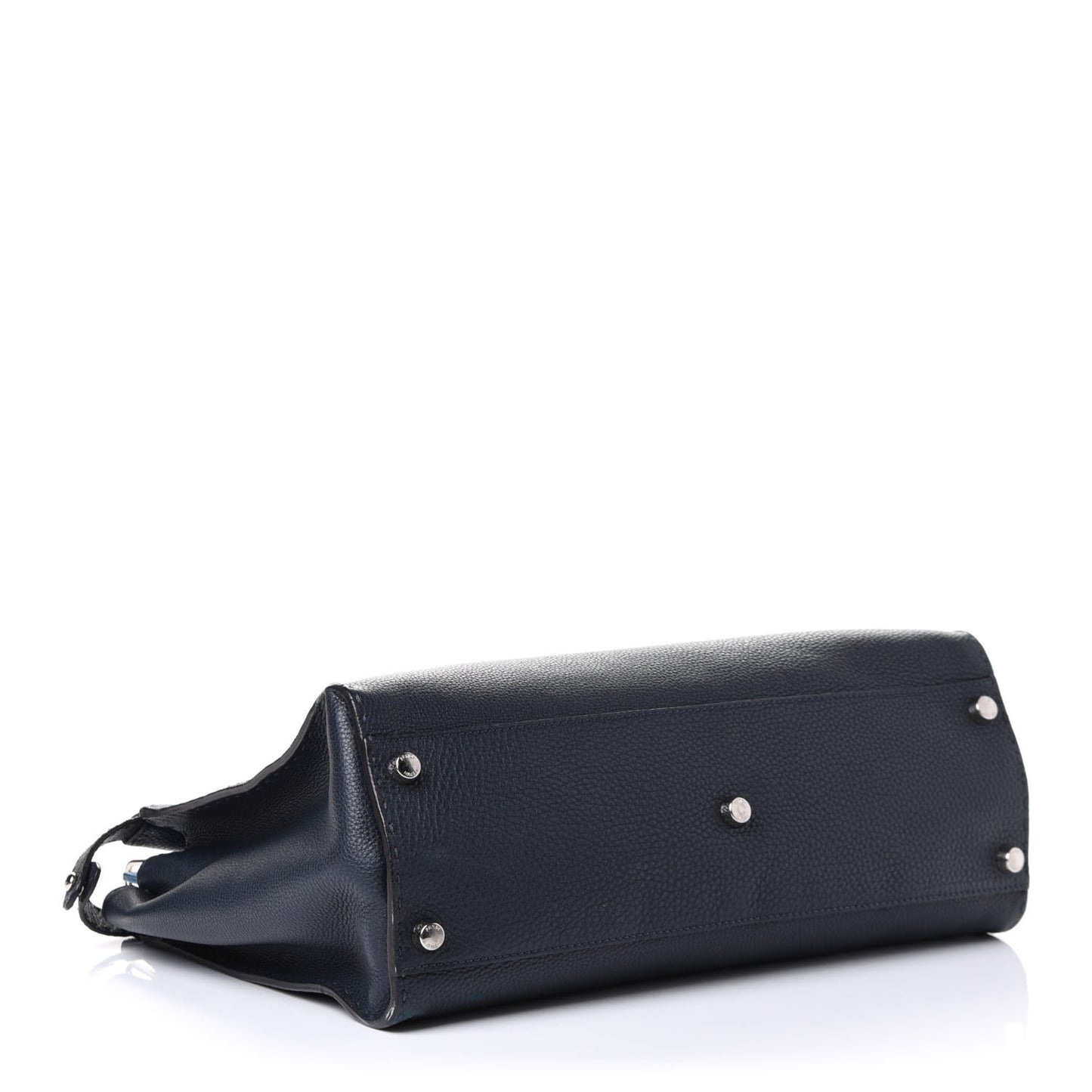 Cuoio Romano Selleria Bi-Color Large Mens Peekaboo Iconic Essential Satchel Lavagna Blue Royal
