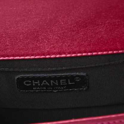 Chanel Metallic Patent Calfskin Quilted Small Boy Flap Pink 6 of 9