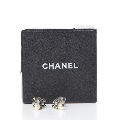 Chanel Pearl Enamel CC Drop Earrings Black 6 of 6