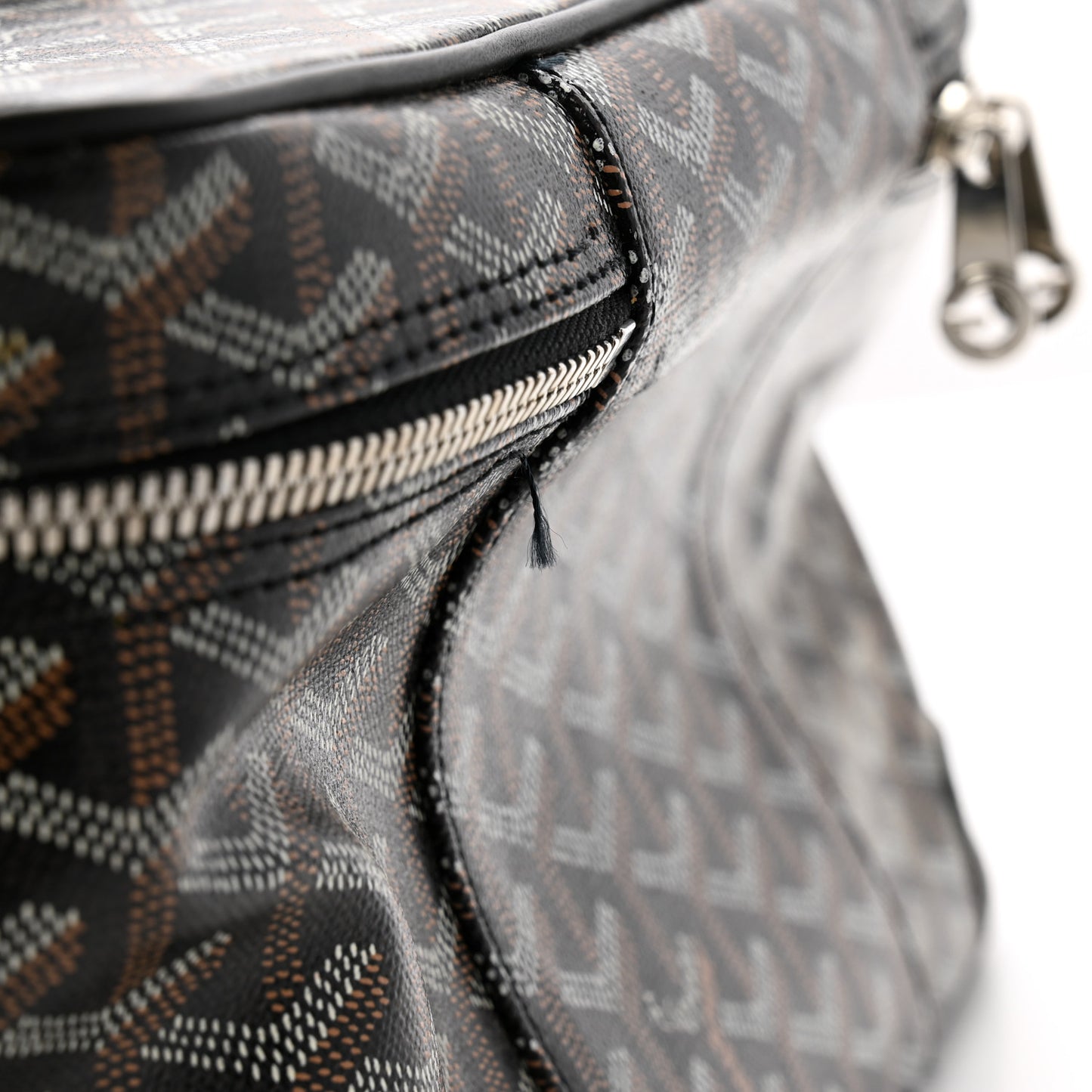 Goyardine Cosmetic Train Case Black