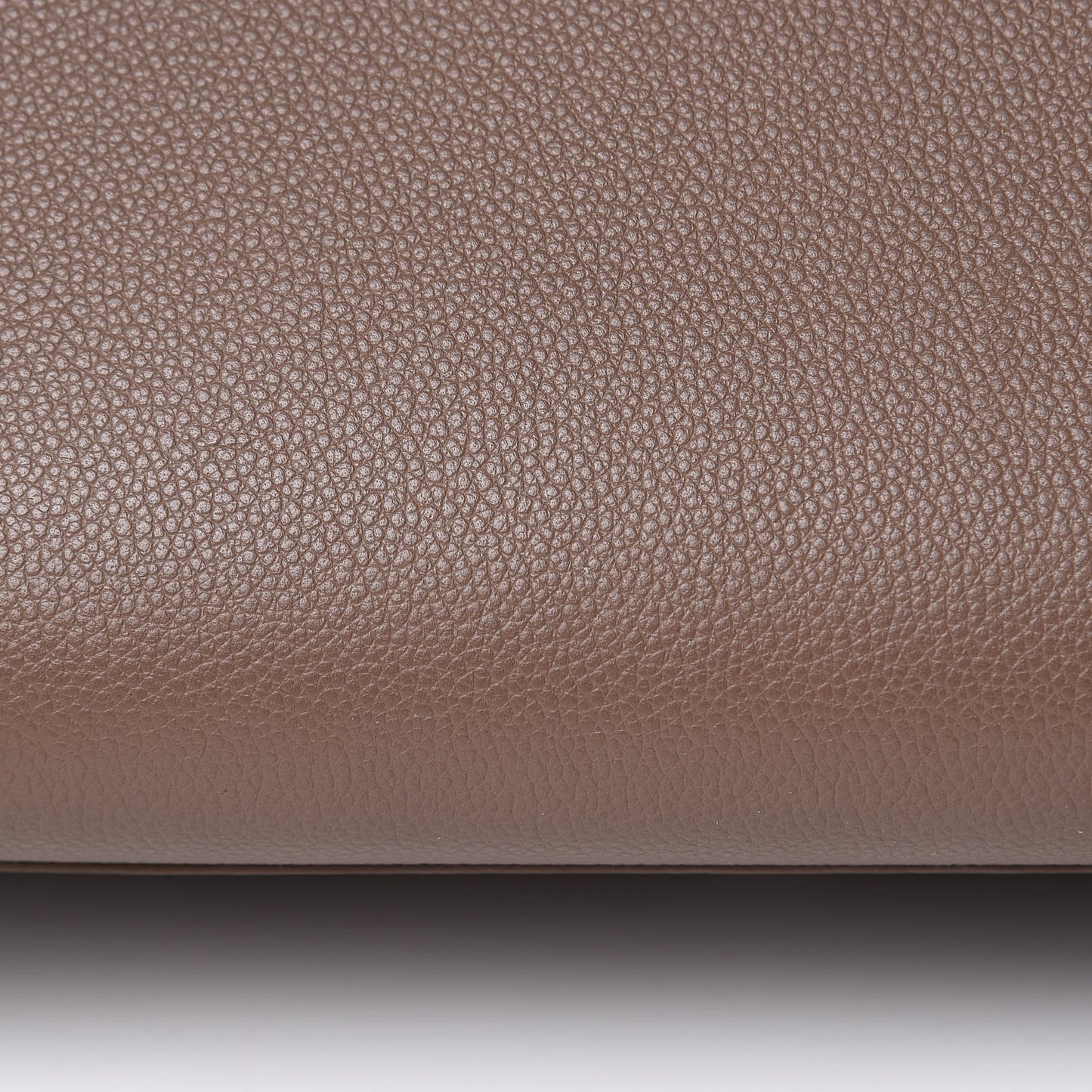 Grained Calfskin Topstitch Small Classic Sac De Jour Taupe
