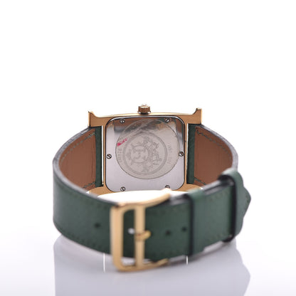 Hermes Stainless Steel Courchevel 26mm Heure H Hour Quartz Watch Vert Clair 5 of 6
