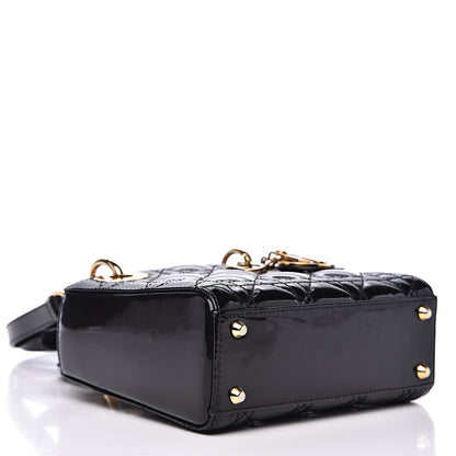 Christian Dior Patent Cannage Mini Lady Dior Black 3 of 11