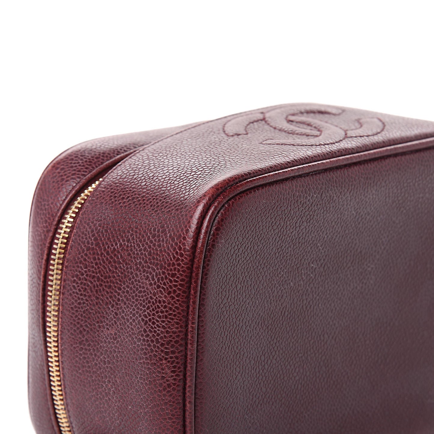 Caviar Vanity Cosmetic Case Burgundy