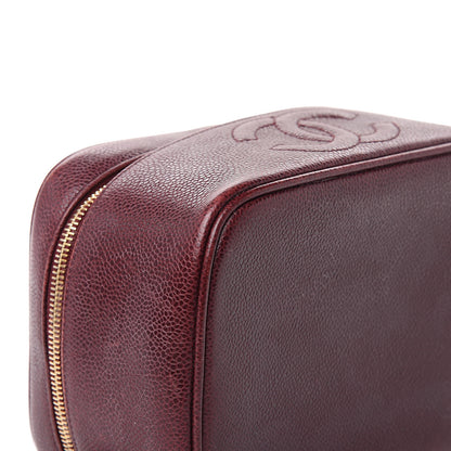 Chanel Caviar Vanity Cosmetic Case Burgundy 8 of 18