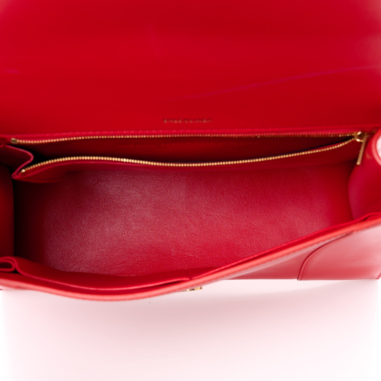 Balenciaga Shiny Box Calfskin Medium Hourglass Top Handle Bag Bright Red 5 of 14