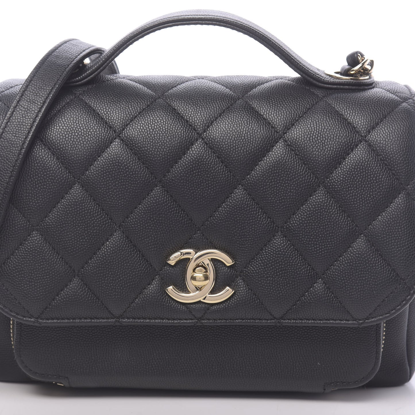 Caviar Quilted Medium Business Affinity Flap Black