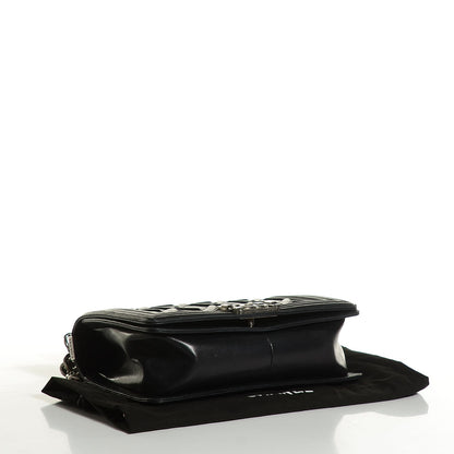 Chanel Lambskin Stitched Medium Boy Flap Black 4 of 8