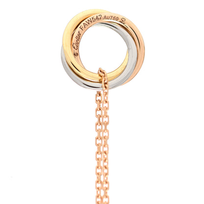 Cartier 18K Pink Yellow White Gold Diamond Small Trinity Drop Earrings 4 of 5