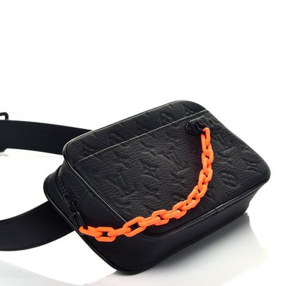 Louis Vuitton Taurillon Monogram Uniformes Solar Ray Soft Pochette Volga Belt Bag Black 4 of 10