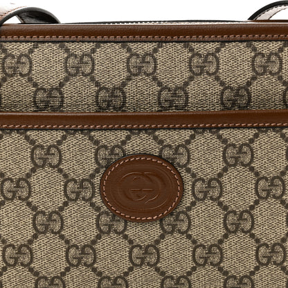 Gucci GG Supreme Monogram Azalea Calfskin Mini Retro Interlocking G Shoulder Bag Beige Ebony Brown Sugar 8 of 14