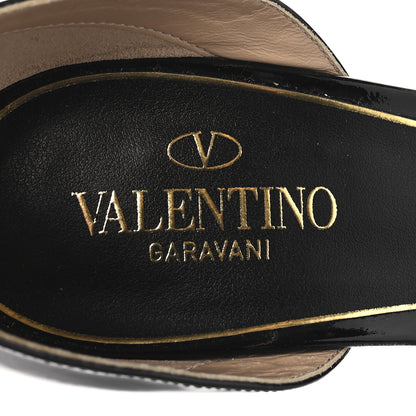 Valentino Garavani Patent Tan-Go 55/155mm Platform Sandals 39 Black 9 of 9