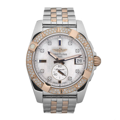 Breitling Stainless Steel 18K Rose Gold Diamond Mother of Pearl 36mm Galactic Automatic Watch C37330 1 of 14