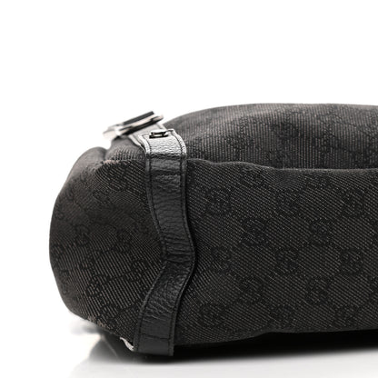 Gucci Monogram Denim Medium Abbey Shoulder Bag Black 8 of 12