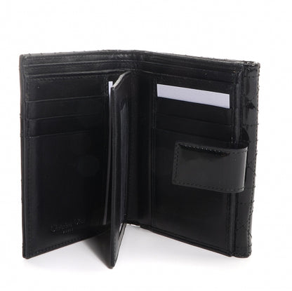 Christian Dior Patent Cannage Lady Dior French Wallet Black 5 of 8