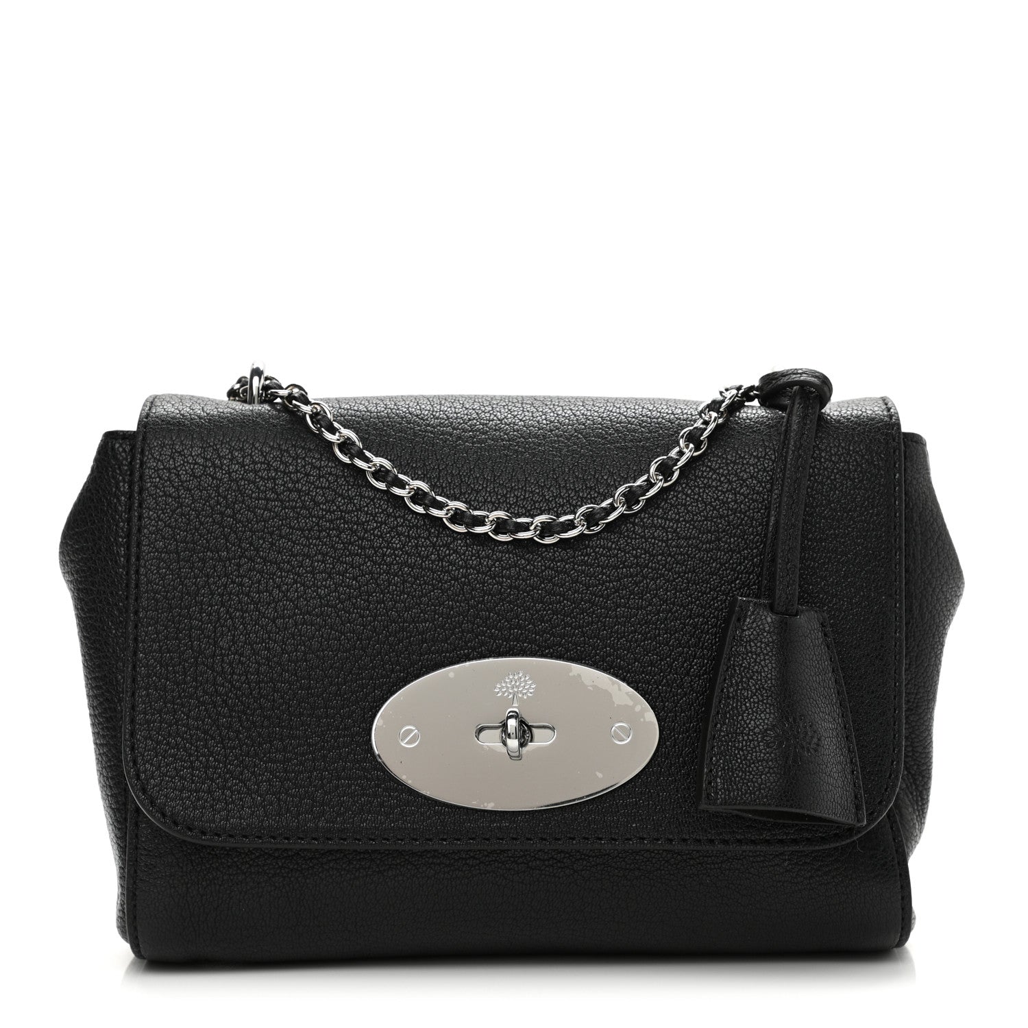 Mulberry Glossy Goatskin Small Lily Flap Black 1 of 11