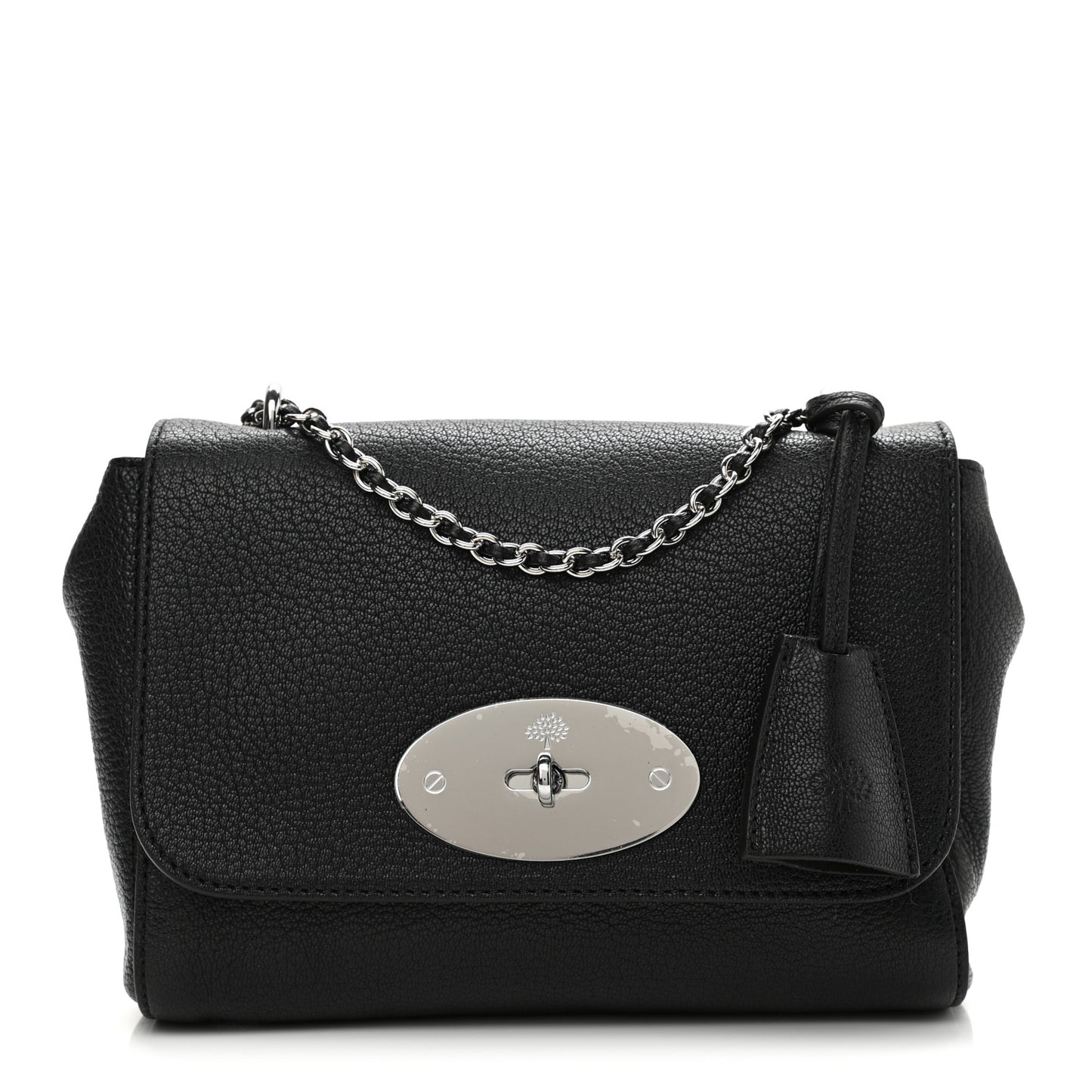 Glossy Goatskin Small Lily Flap Black