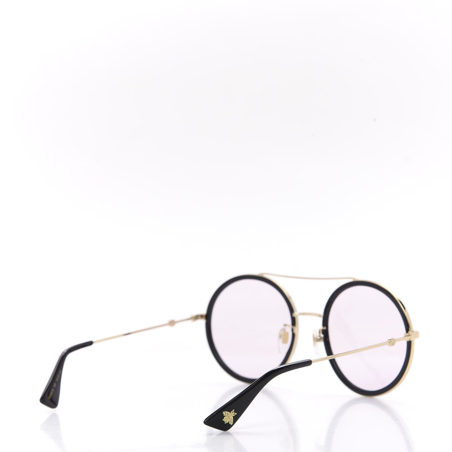 Gucci Round Sunglasses GG 0061S Gold Pink 4 of 8