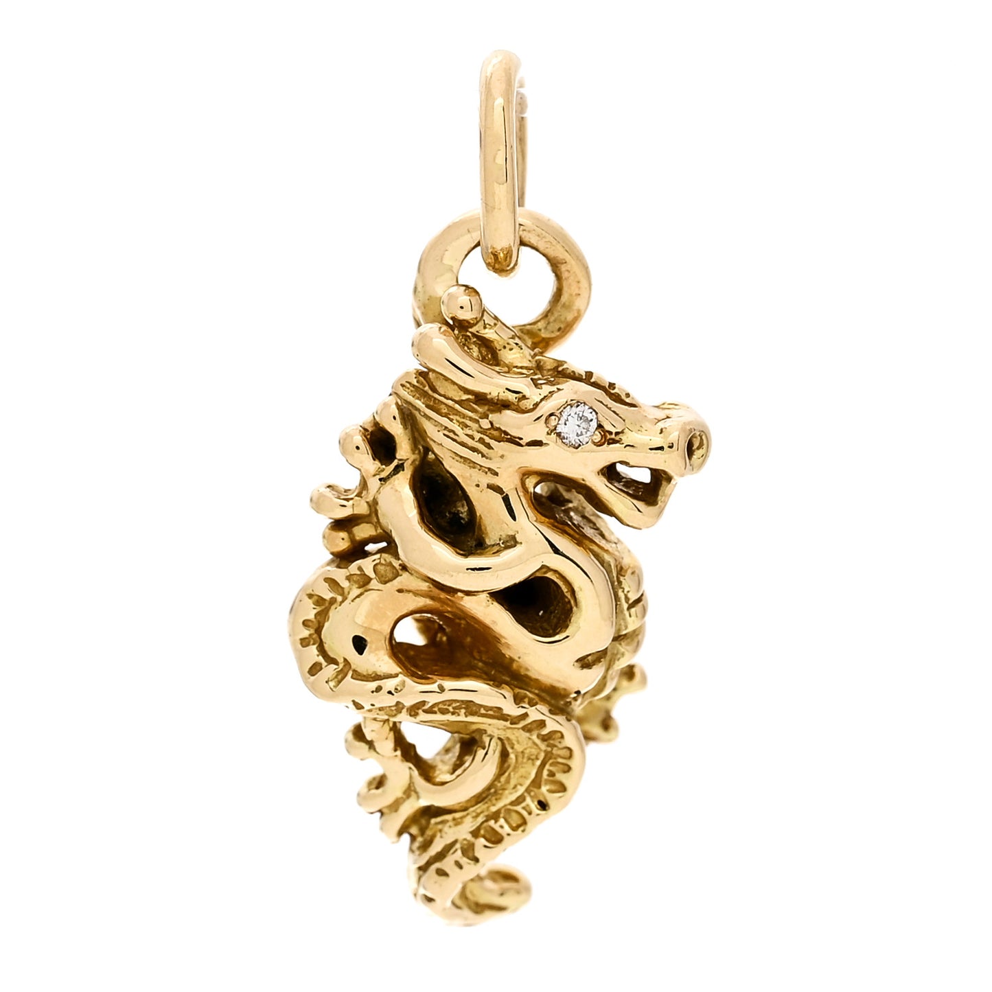 18K Yellow Gold Diamond Paloma Picasso Chinese Zodiac Dragon Charm