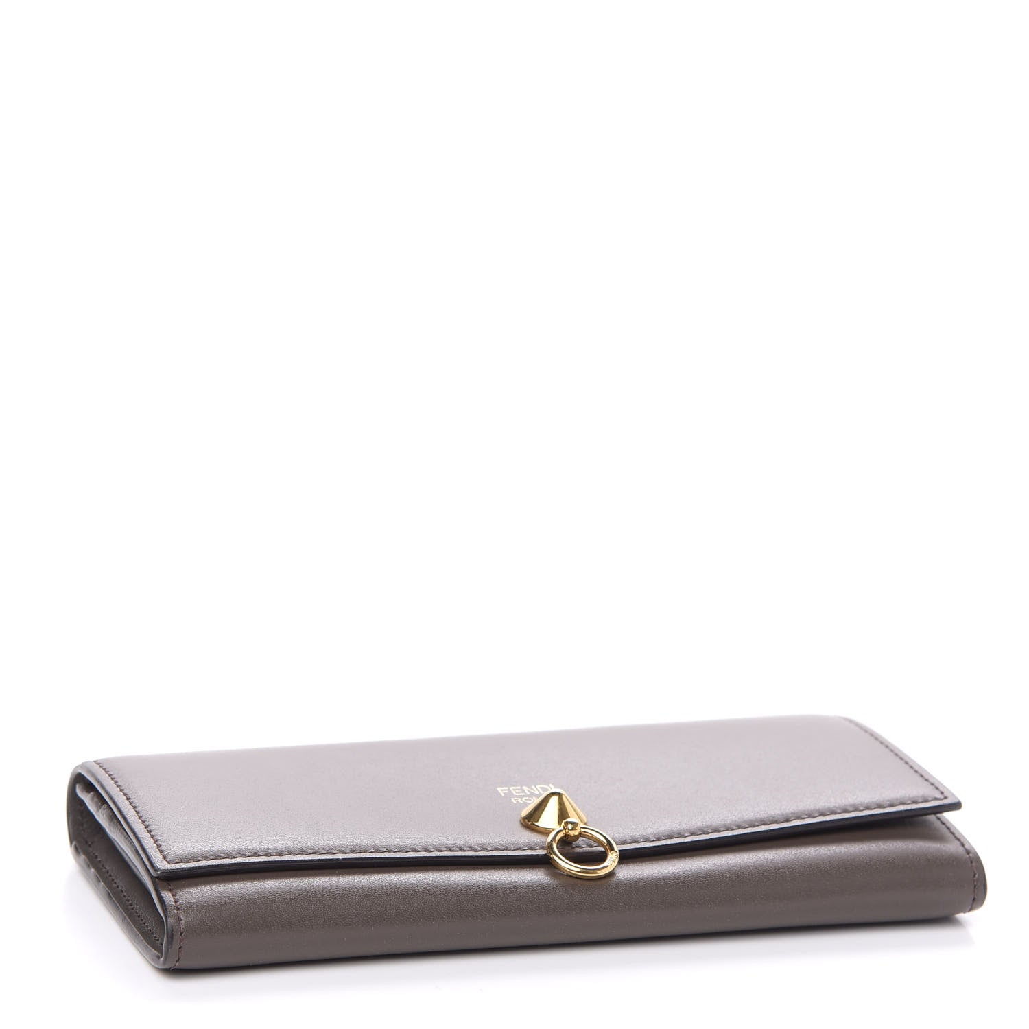 Fendi Vitello Liberty Century Lucido By The Way Continental Wallet Carbone 4 of 7