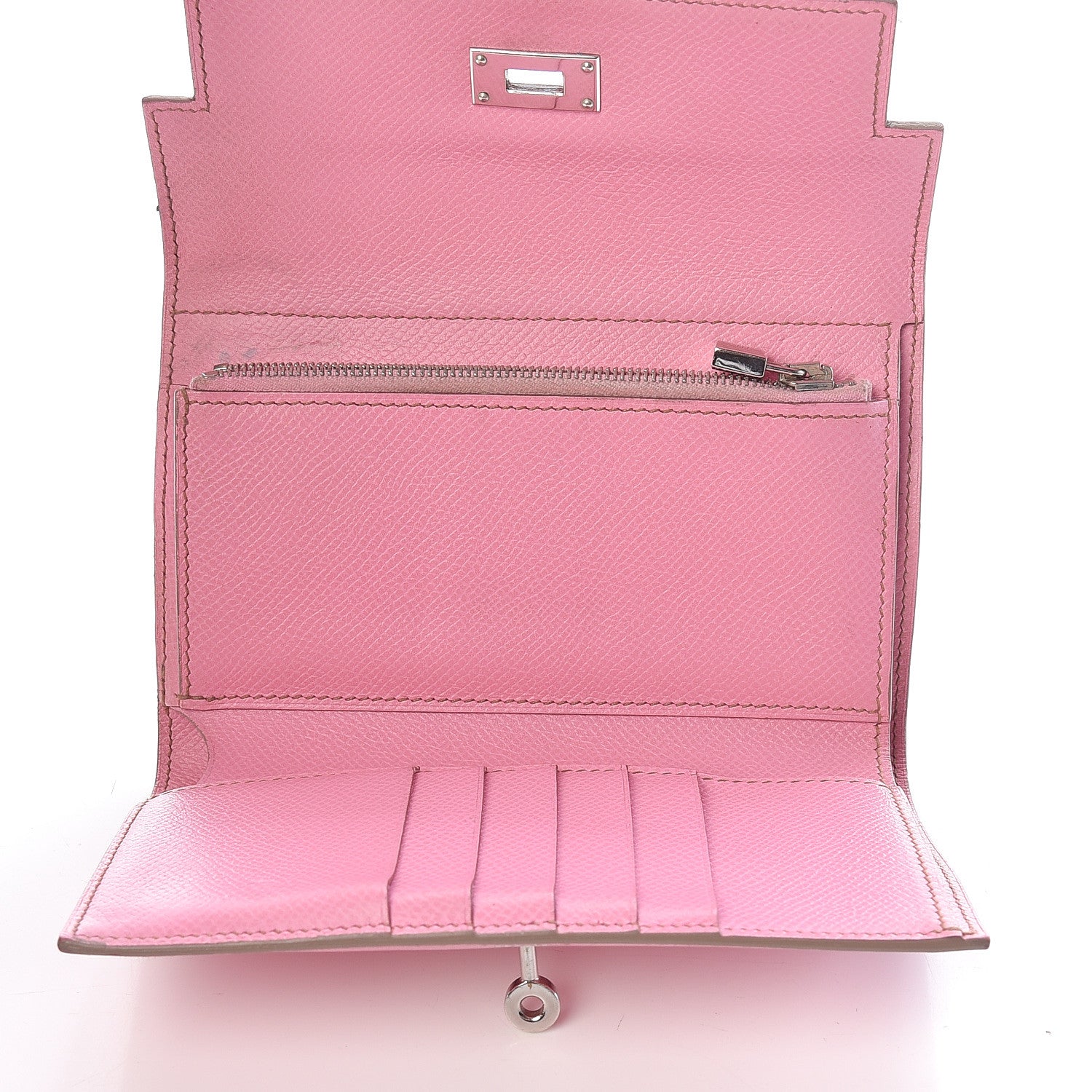 Hermes Epsom Kelly Medium Wallet 5P Pink 5 of 23