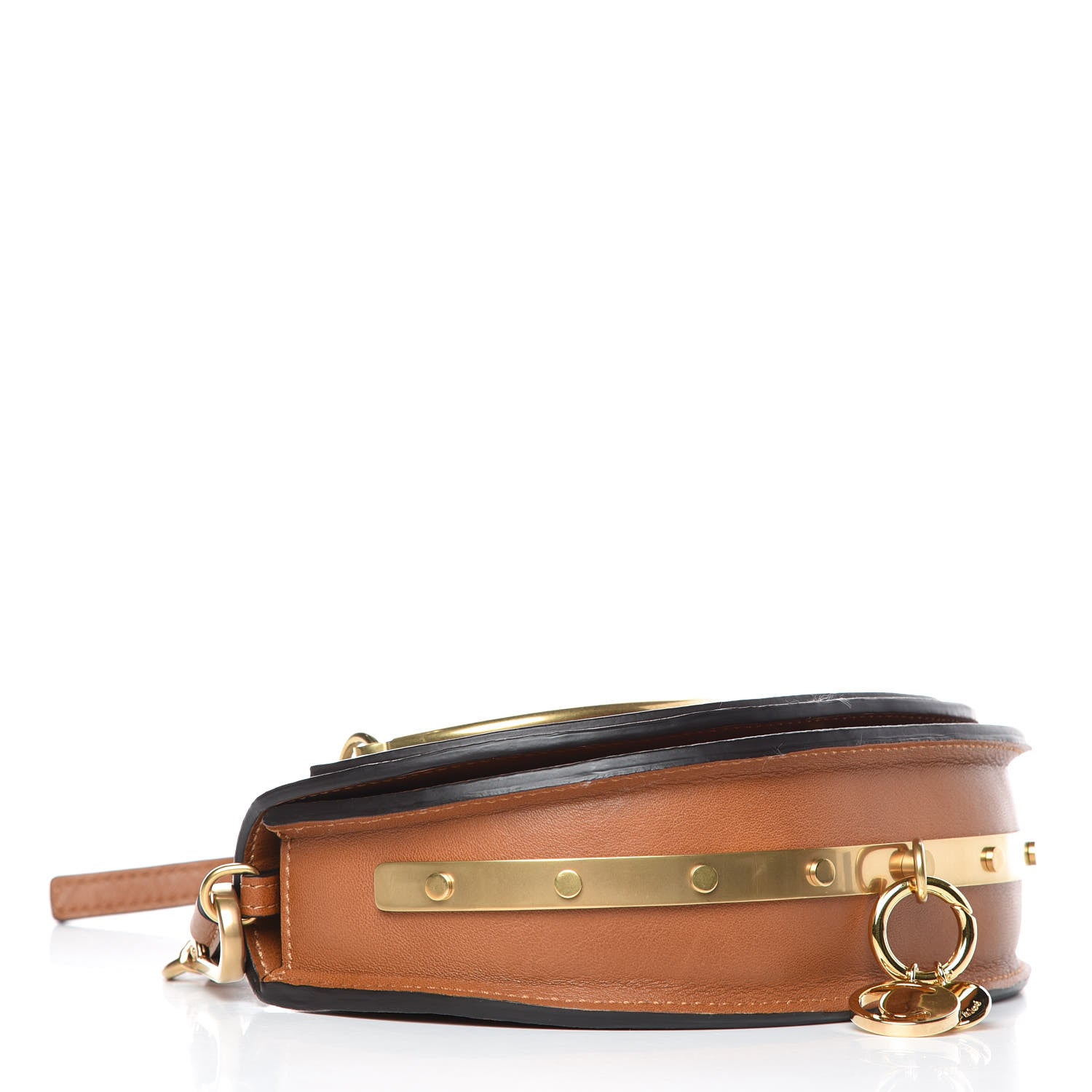 Chloe Calfskin Small Nile Bracelet Minaudiere Bag Caramel 4 of 10