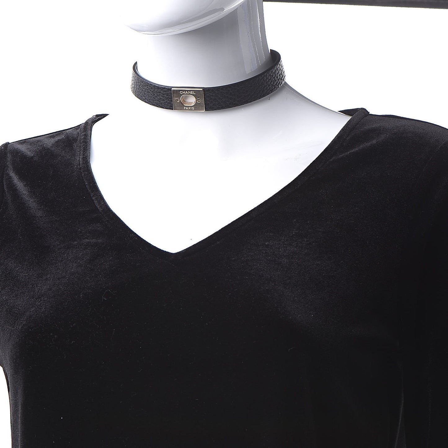 Calfskin CC Choker Black Gold