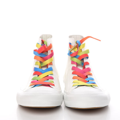 Louis Vuitton Calfskin Tattoo Sneaker Boots 7.5 White Multicolor 2 of 11