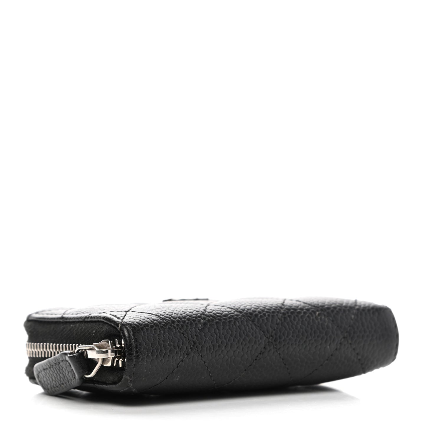 Caviar Quilted Zip Coin Purse Black