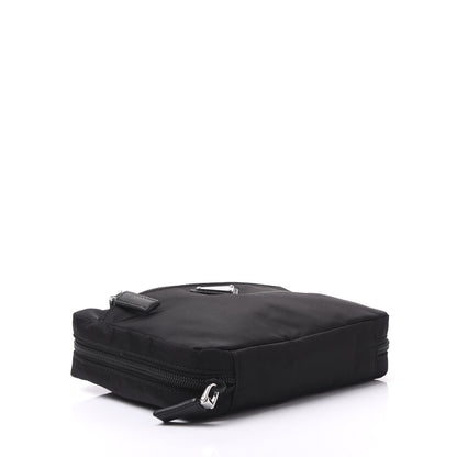 Prada Tessuto Nylon Saffiano Maniglia Pouch Black 3 of 8