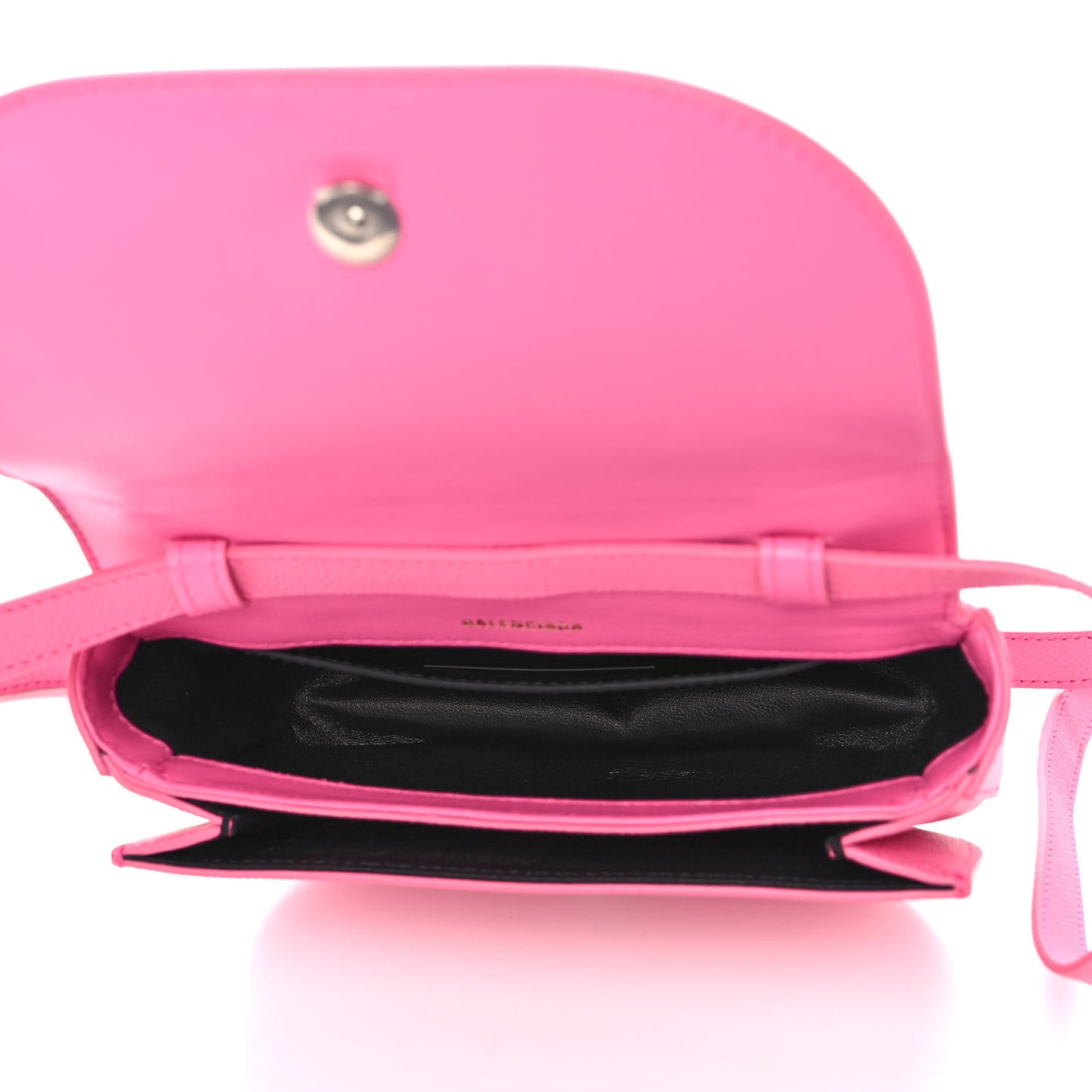 Signature Grained Calfskin Logo Print Ville Day Bag XS Rose Bubblegum Black