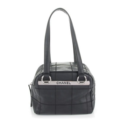 Chanel Caviar Square Stitched Bowler Black 1 of 8