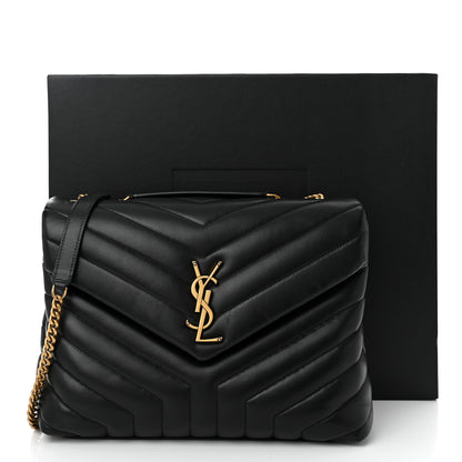 Saint Laurent Calfskin Y Quilted Monogram Medium Loulou Chain Satchel Black 11 of 11