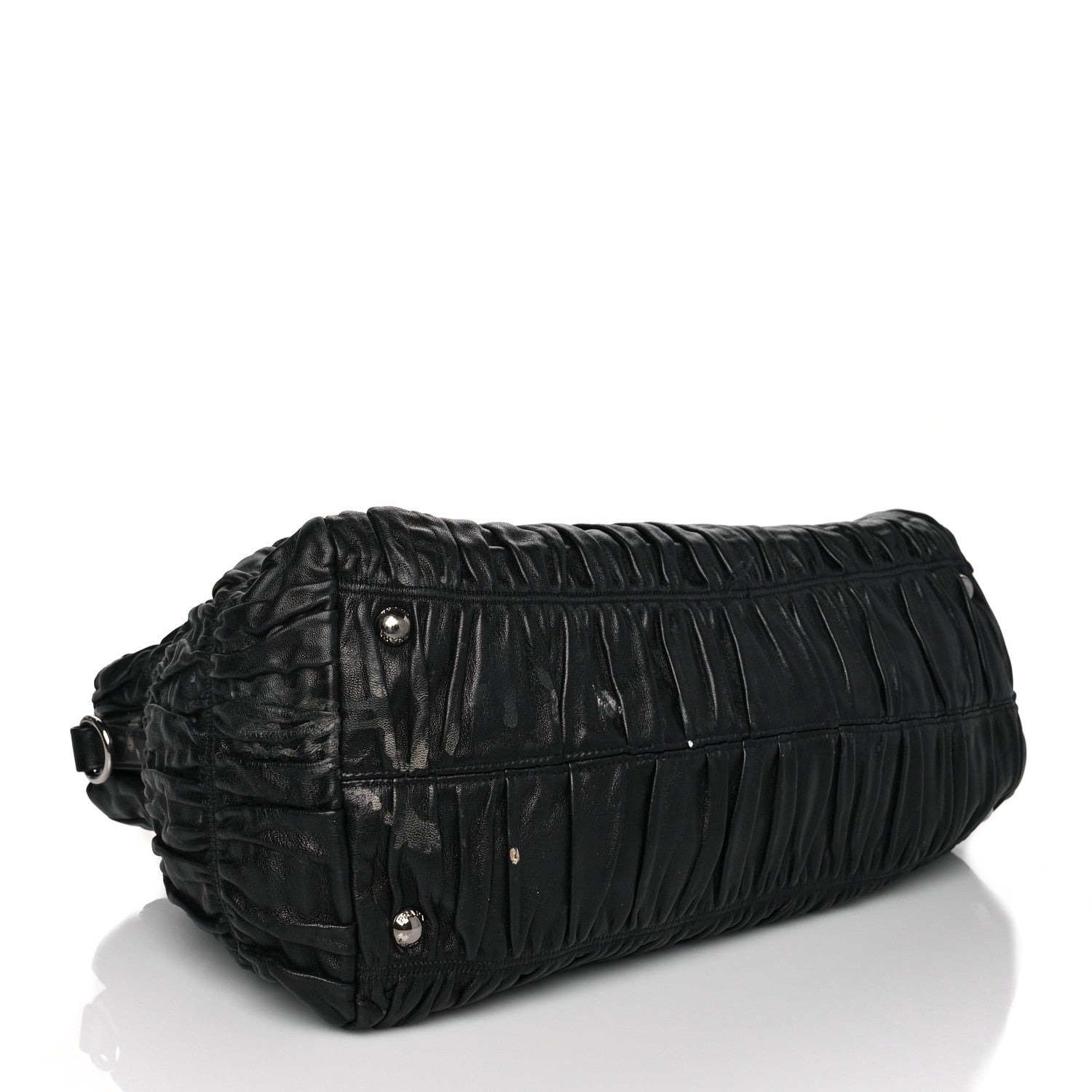 Prada Nappa Gaufre Shopping Satchel Black 3 of 13