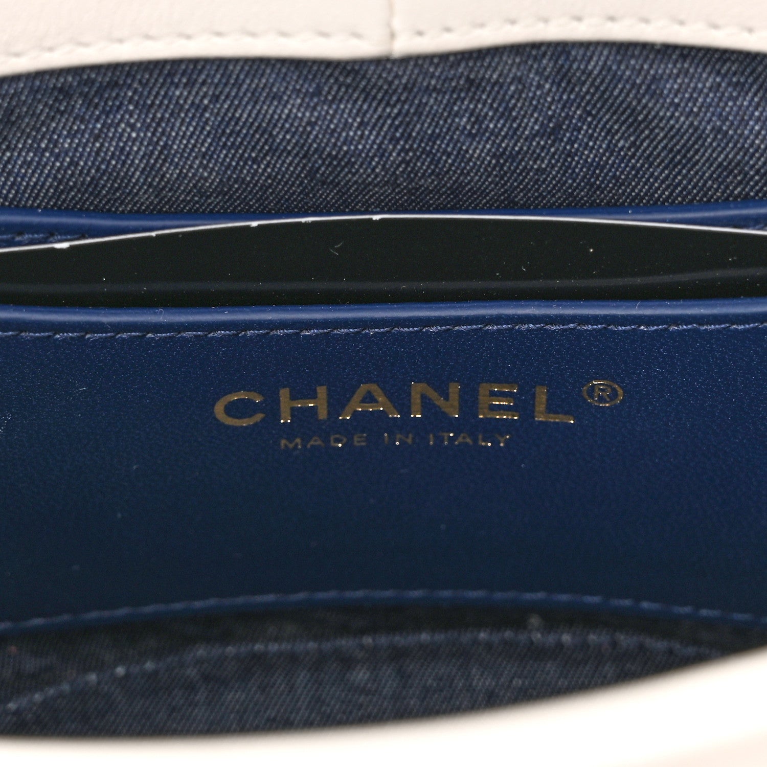 Chanel Lambskin Resin Elegant Chain Vanity Case White 7 of 11