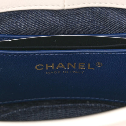 Chanel Lambskin Resin Elegant Chain Vanity Case White 7 of 11