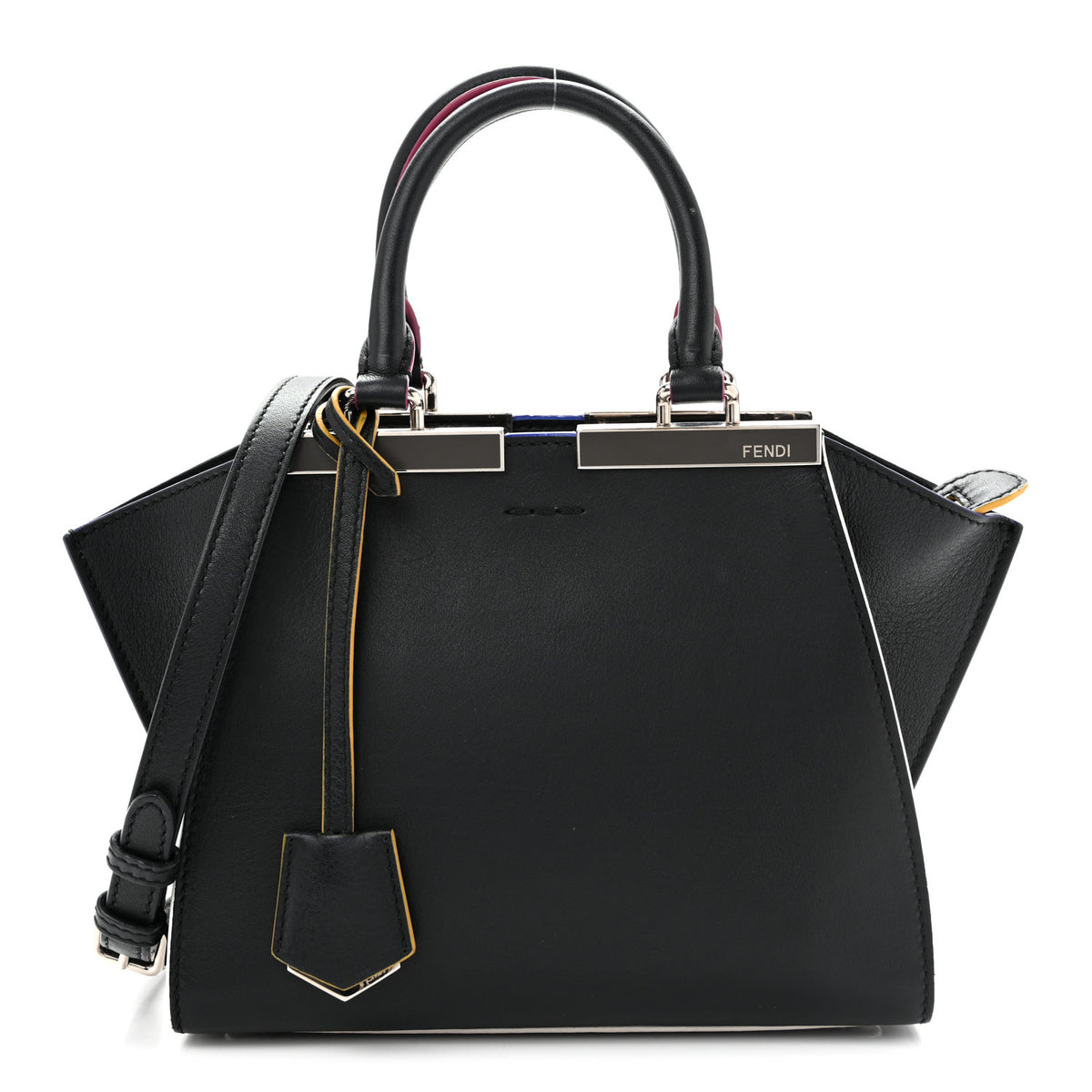 Fendi Vitello Dolce Mini 3Jours Tote Black 1 of 12
