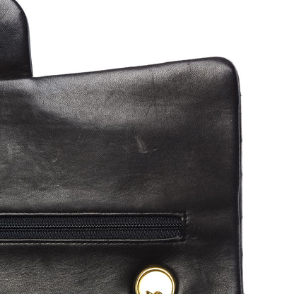 Chanel Lambskin Quilted Medium Double Flap Black 12 of 15