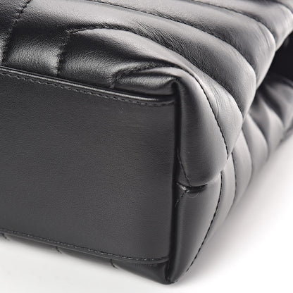 Saint Laurent Calfskin Y Quilted Monogram Small Loulou Chain Satchel Black 9 of 9