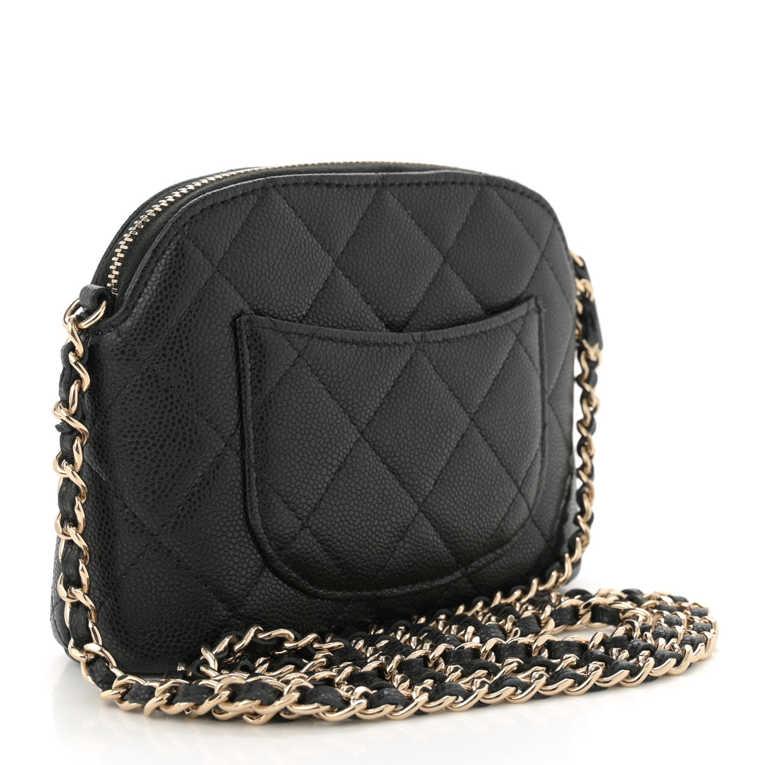 Chanel Caviar Quilted Classic Clutch With Chain Black 3 of 12